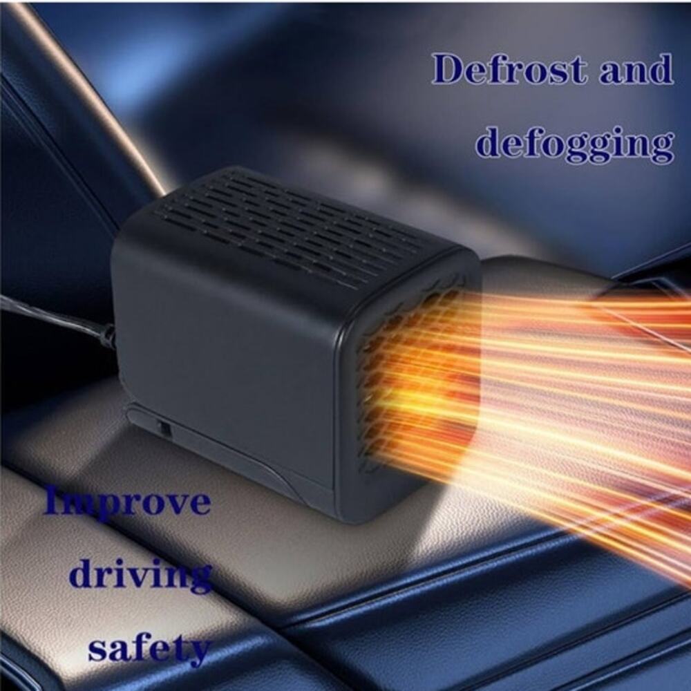 New In Box Deeyota Black Car Mounted Heater Multifunction Folds Rotates‎ 360 12V - Picture 5 of 8